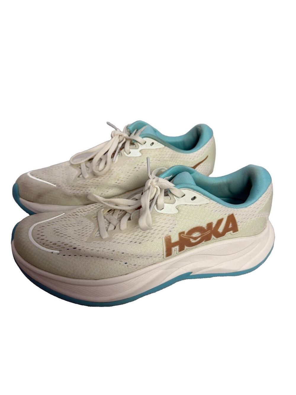 Hoka Women's Rincon 4 Frost/ Rose Gold 8B
